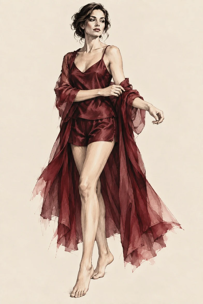 Illustration for dress-up & lingerie
